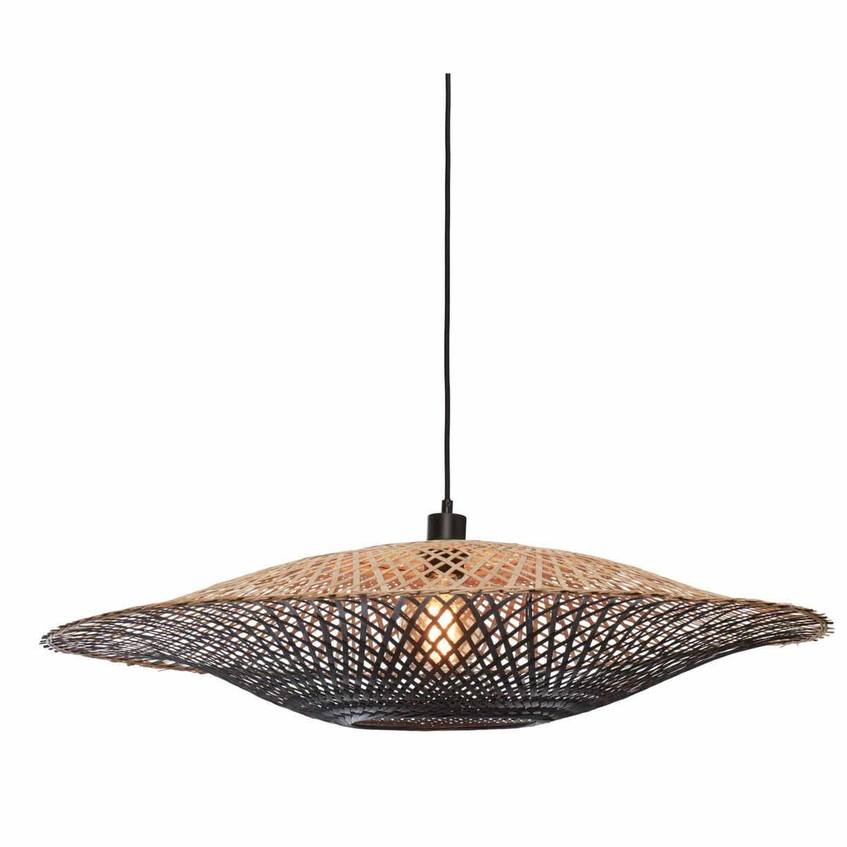 GOOD&MOJO hanglamp Kalimantan - zwart - Ø44cm