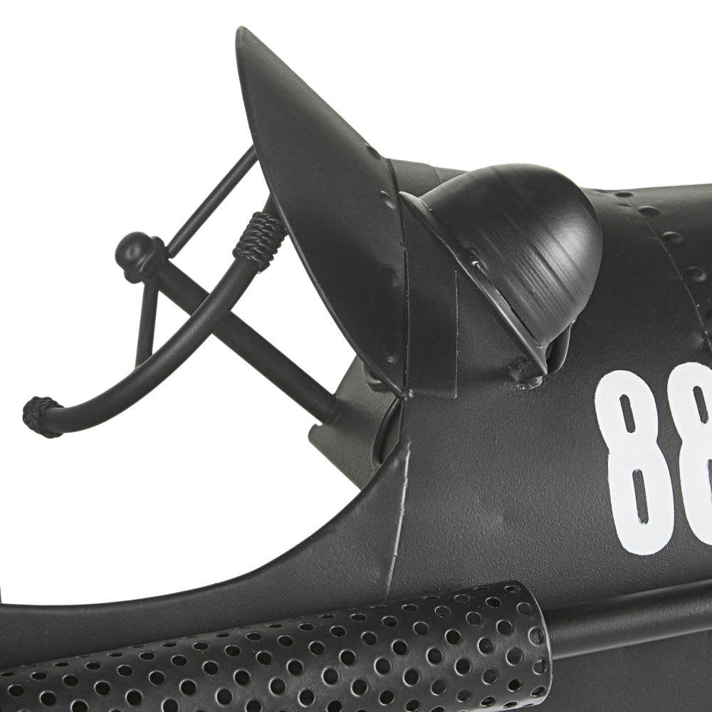 GLASGOW - Déco murale voiture en métal noir 119x35