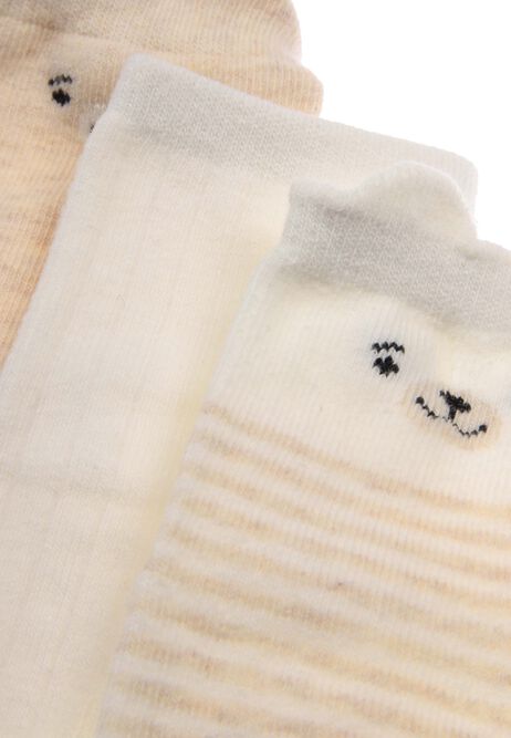 Baby 3pk Stone Bear Multipack Socks