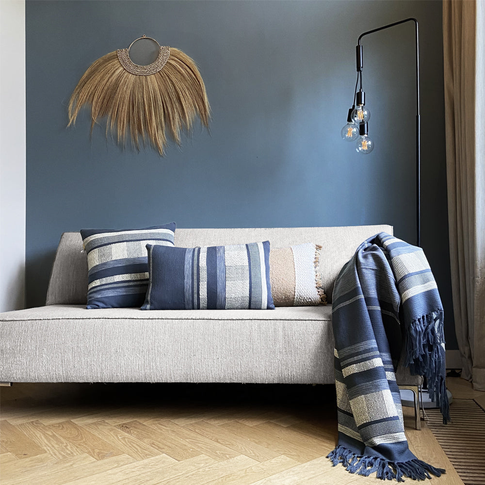Malagoon Midnightblue Sierkussen 35 x 60 cm - Misty Blue