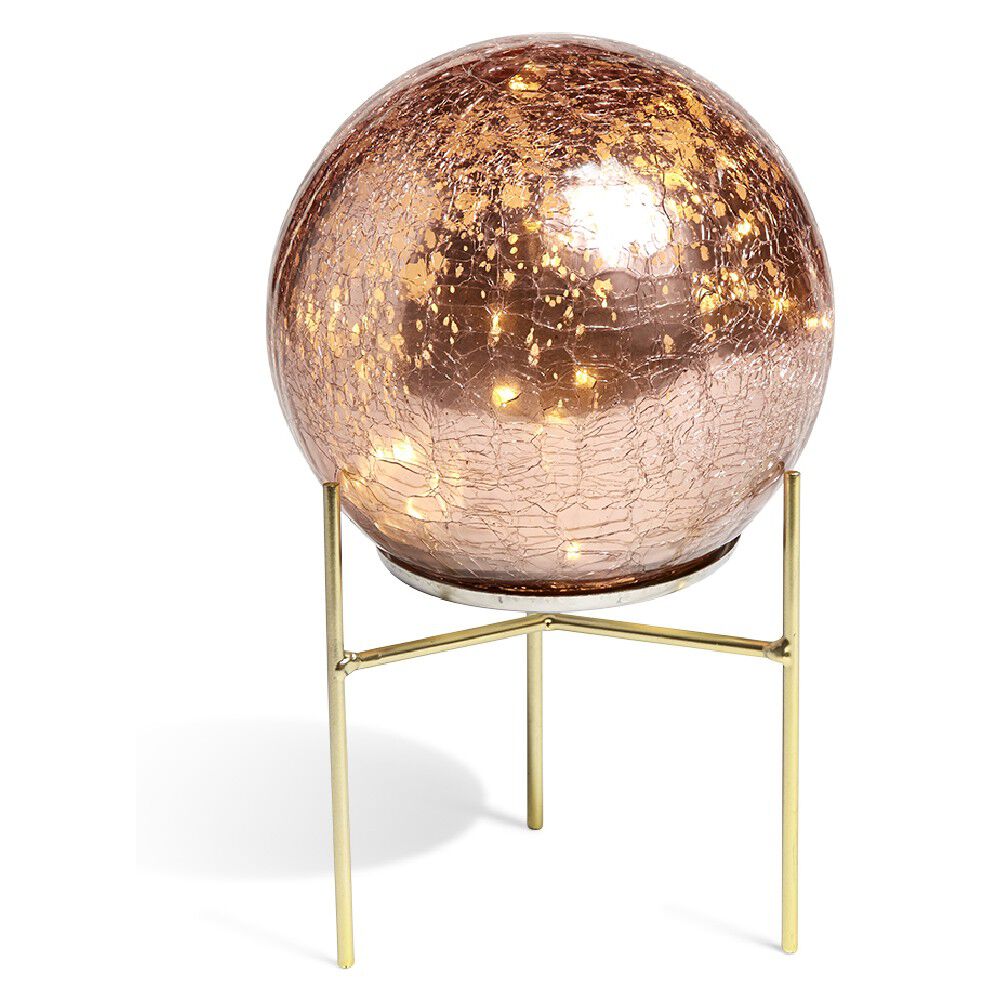 Boule Déco Led   socle doré