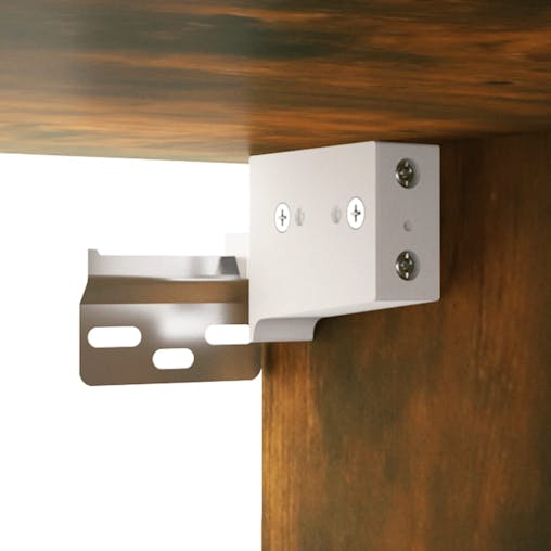 NNEVL Wall-mounted Bedside Cabinet Smoked Oak 50x36x47 cm