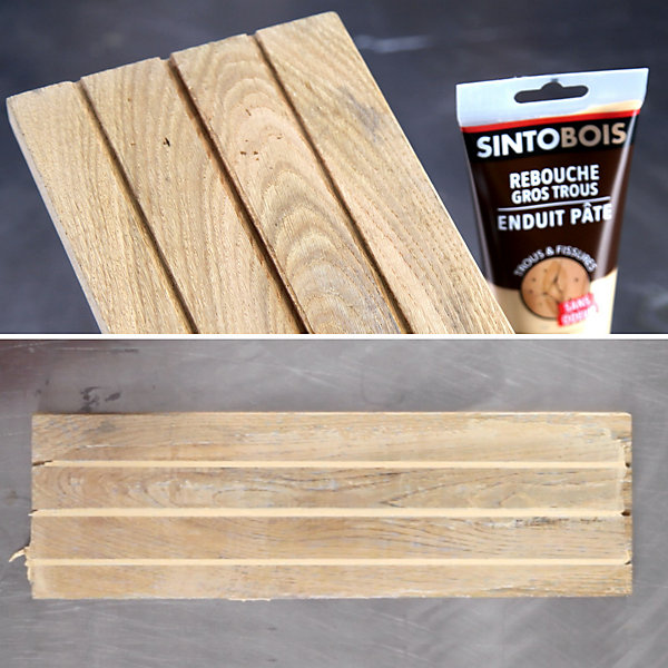 Enduit pâte rebouche gros trous Sintobois bois clair 1kg
