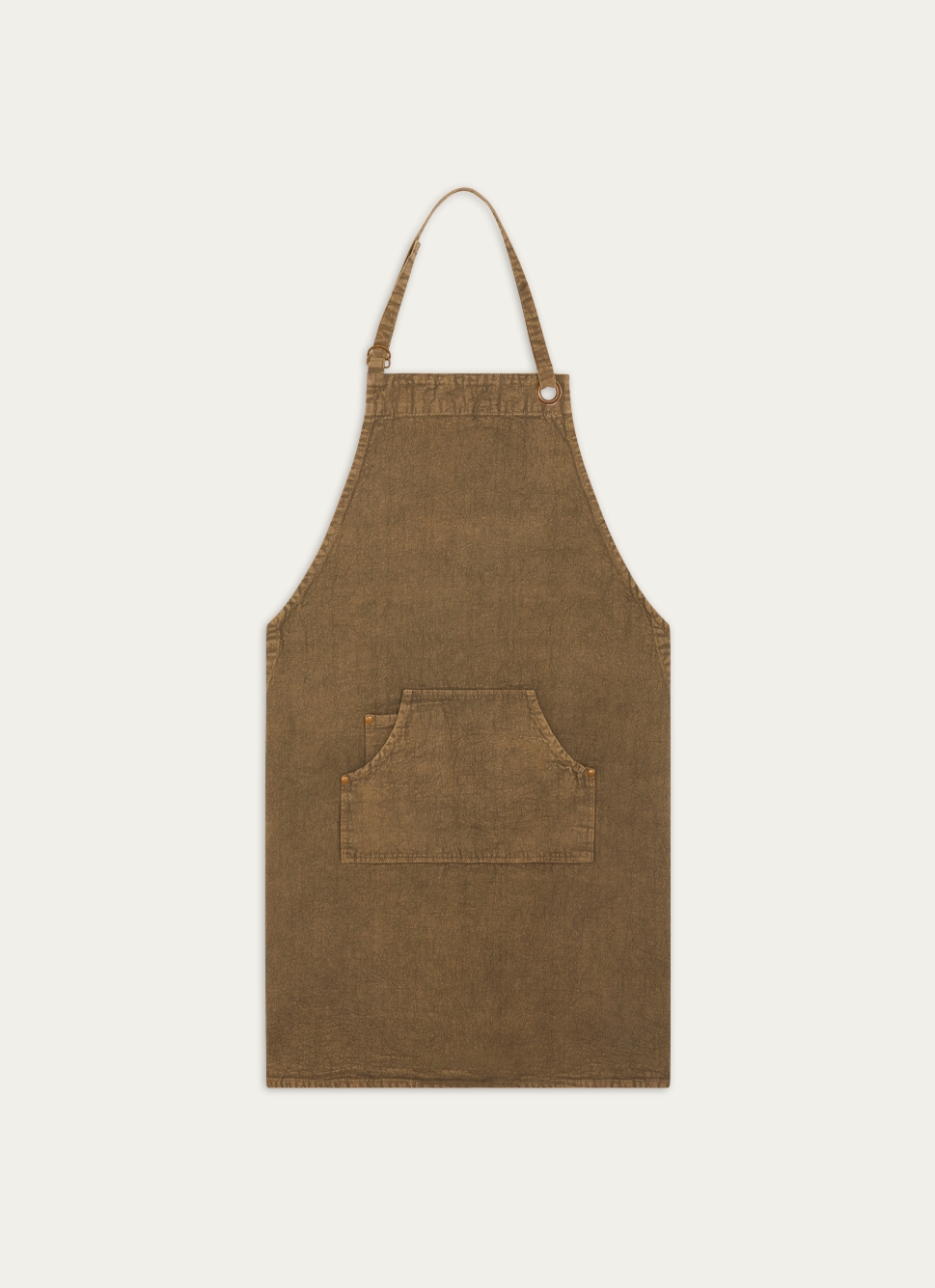 TABLIER EN CANVAS AVEC OEILLETS VERT KAKI