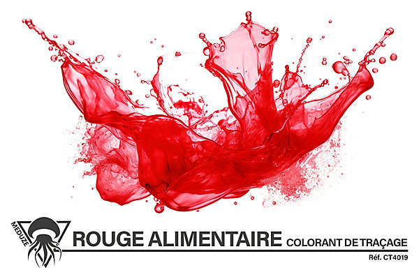 Méduze - Colorant traceur rouge alimentaire 1L - Polyvalent - Prédosé - Non dangereux