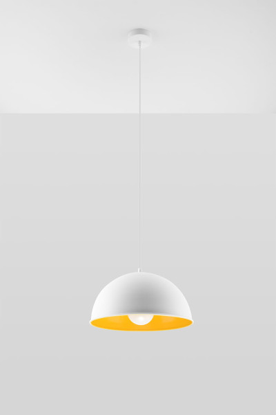 Lampa wisząca biało-złota OKTAVIA 1xE27x60W Sollux Lighting