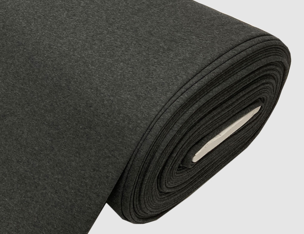 Sweatstoff Dunkelgrau meliert