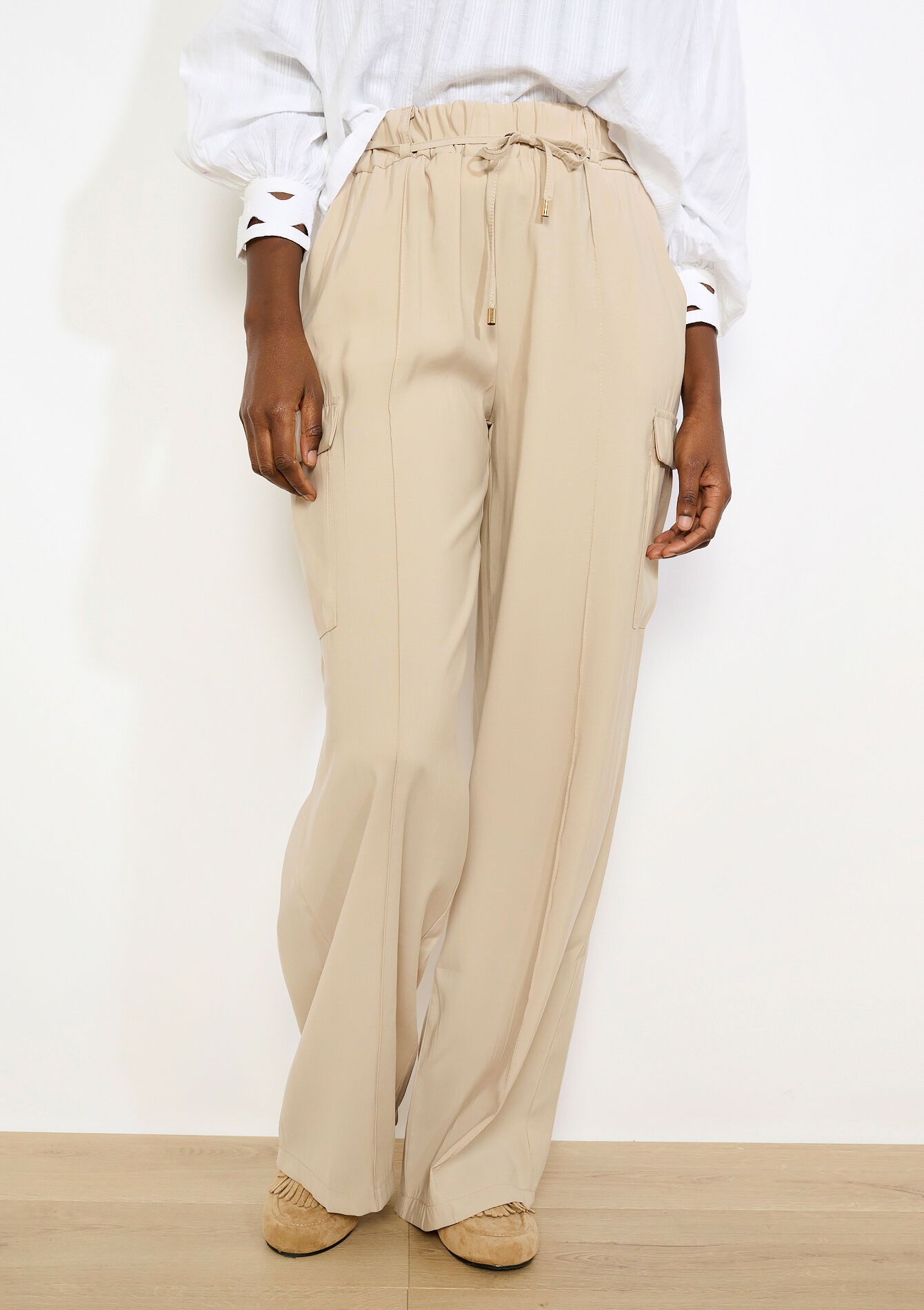 Vloeiende cargobroek