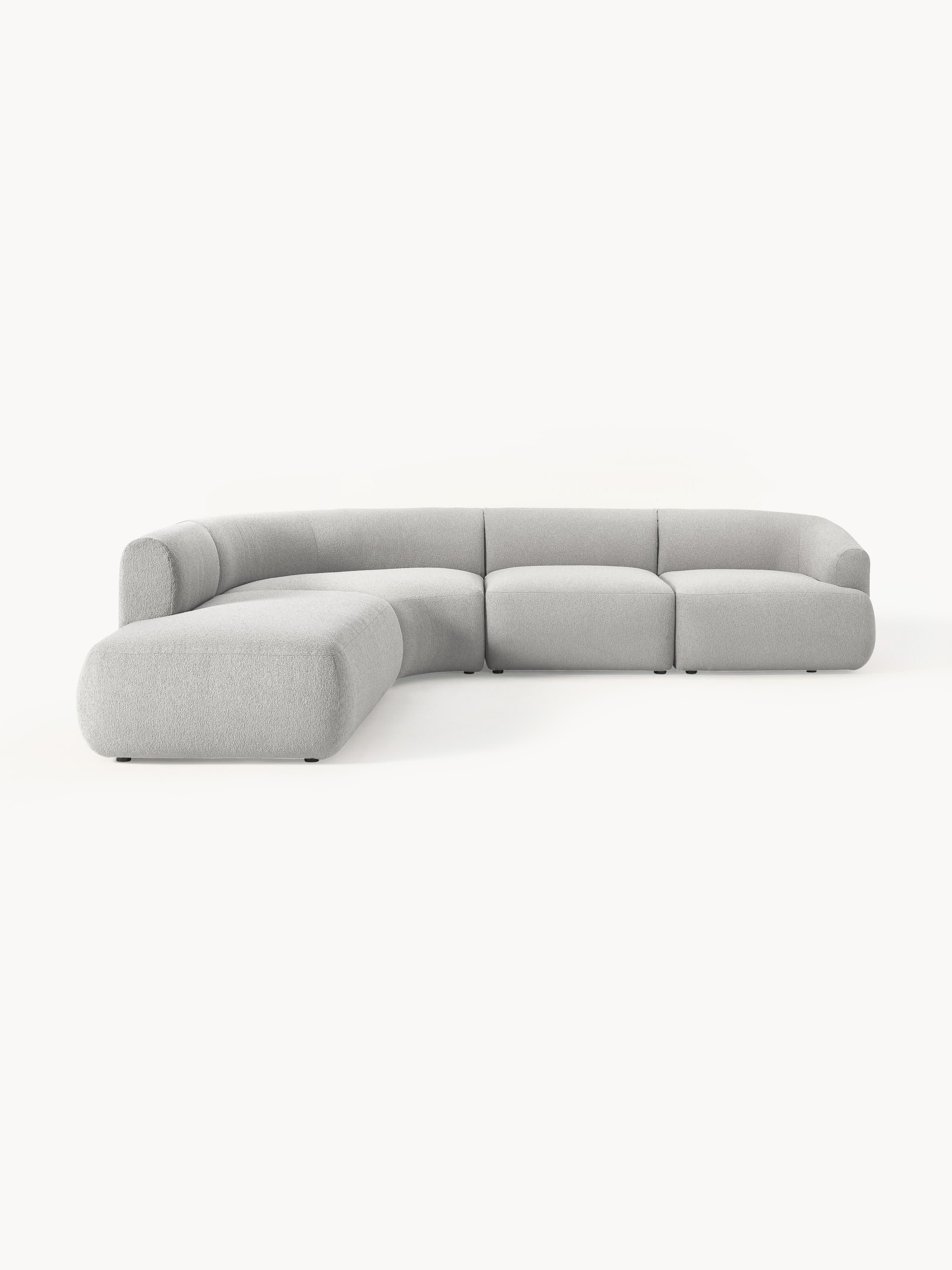 Modulares Bouclé-Ecksofa Sofia (4-Sitzer)