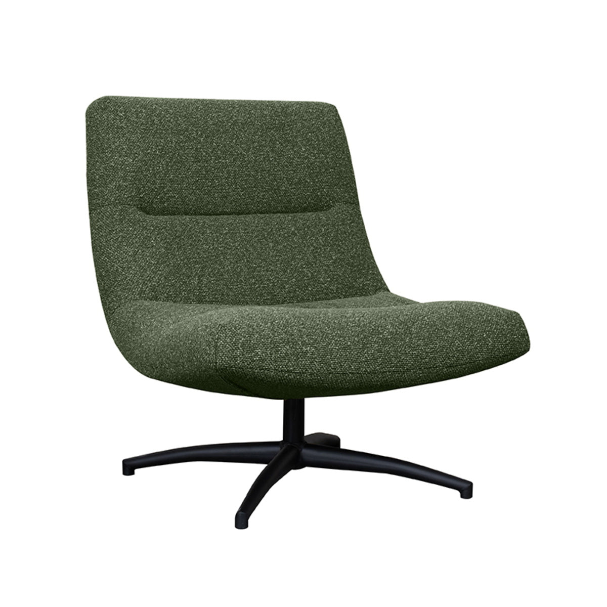 LABEL51 Fauteuil Calix - Donkergroen Bouclé - Draaibaar