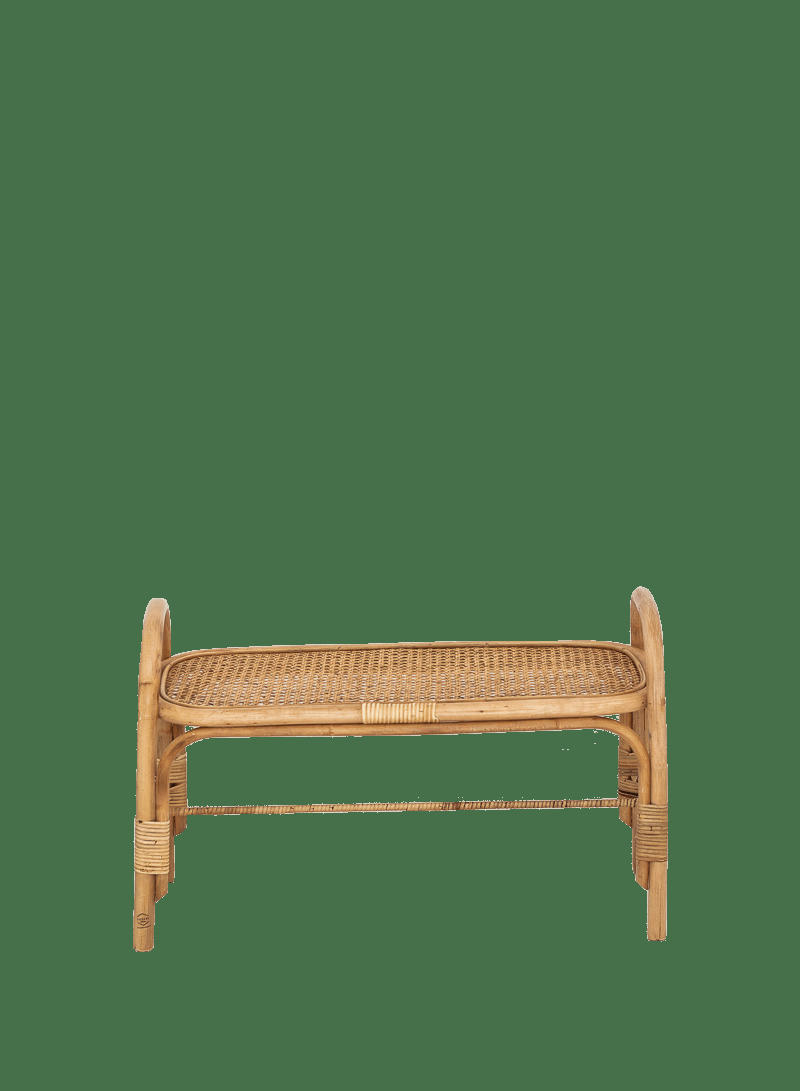 JACK - Bout de lit en rotin naturel et cannage