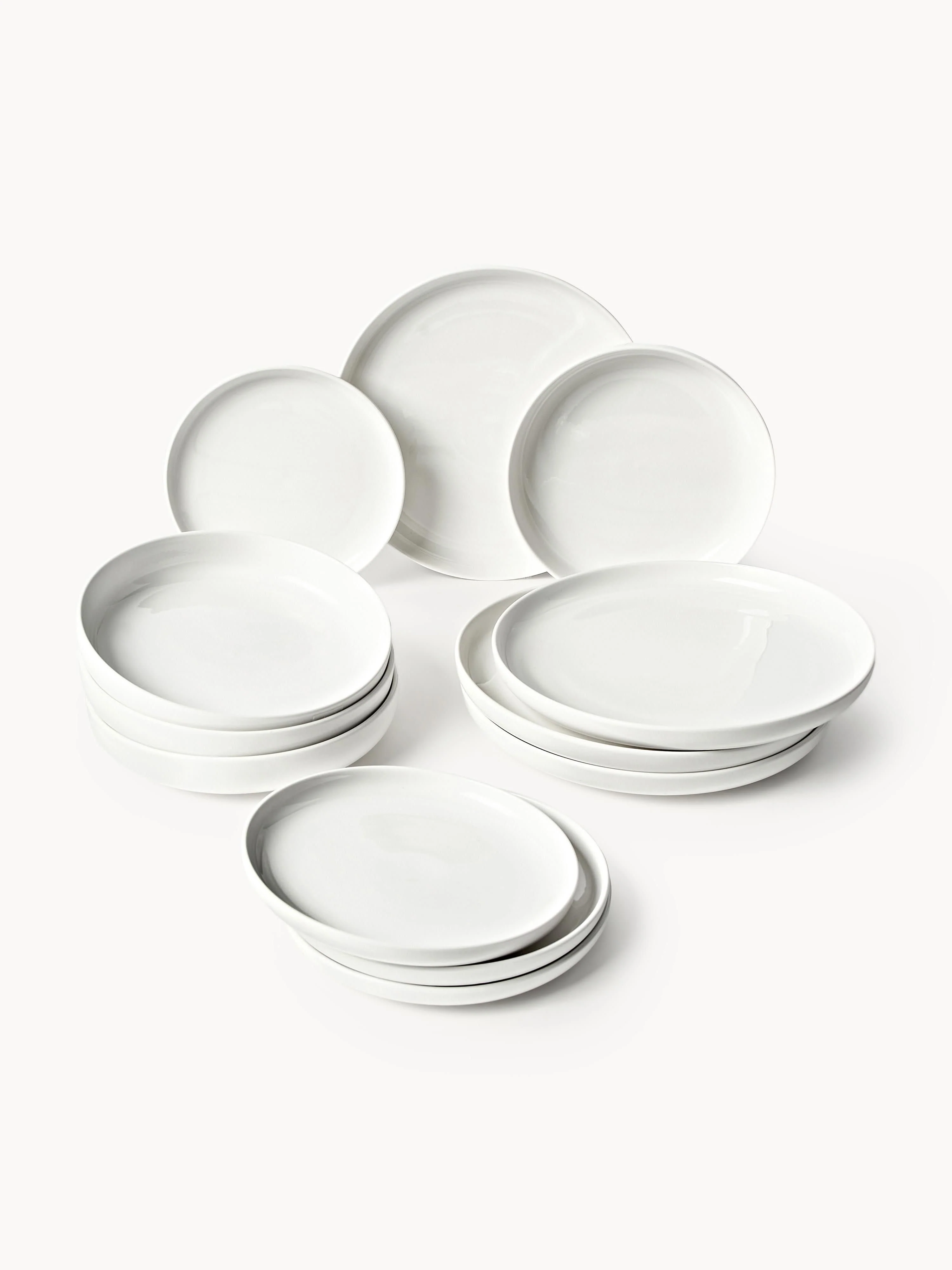 Porzellan-Geschirr-Set Nessa, 4 Personen, 12er-Set