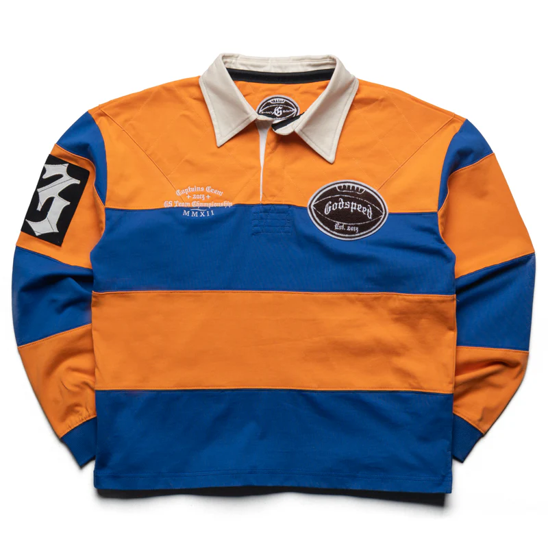 Godspeed New York Classic Field Rugby Shirt - Orange/Blue