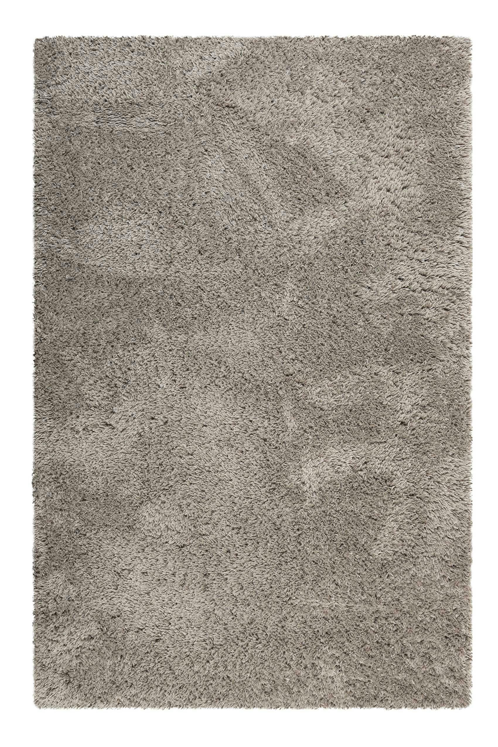 YOGI - Tapis uni  beige taupe 100% de matière recyclée 133x200