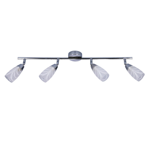 Lampa sufitowa chromowana biała LAUFER 4xG9x40W Candellux