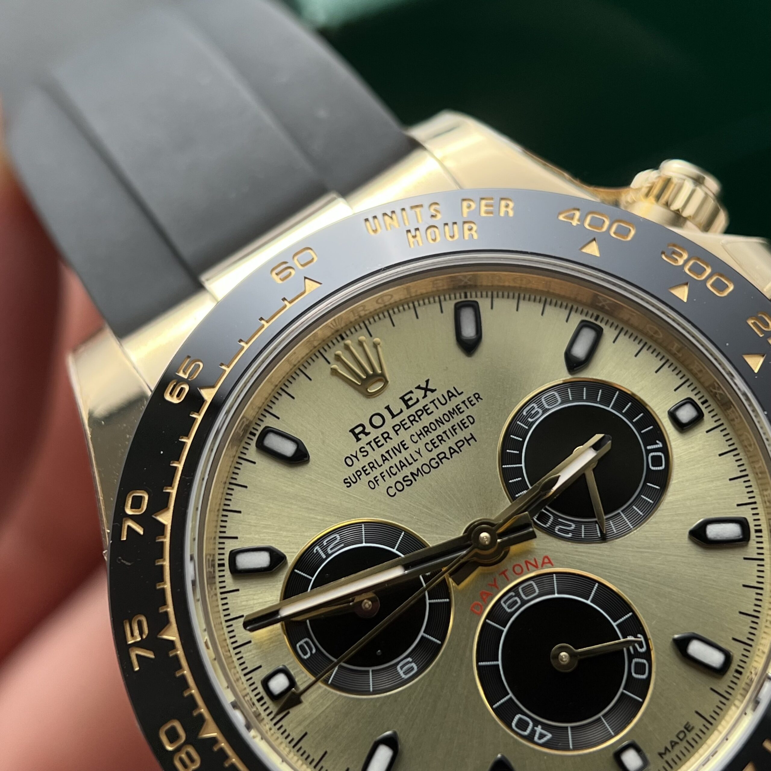 Rolex Daytona 116518LN YG Plated Champagne/Black Dial 40mm Oysterflex Super Clone