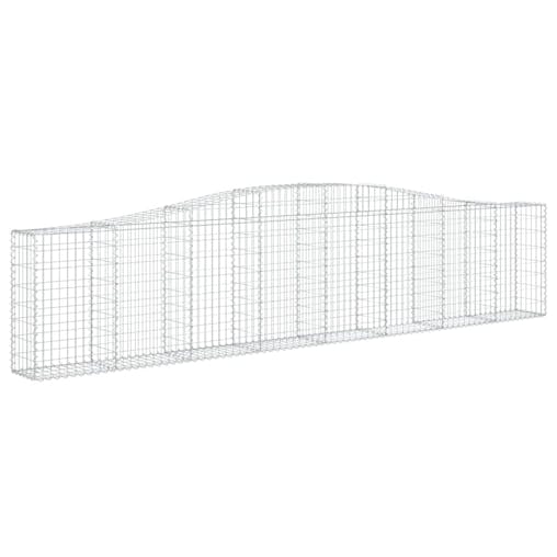 NNEVL Arched Gabion Basket 400x30x80/100 cm Galvanised Iron