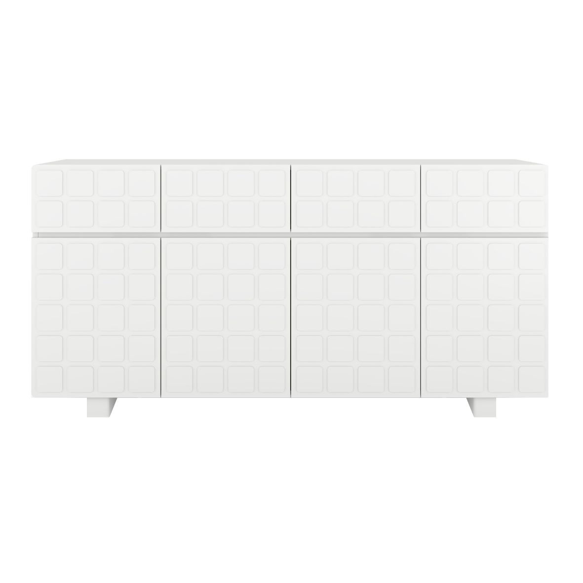 Komoda z frontami 3D Skandica CUBO LONG / biały / 169cm