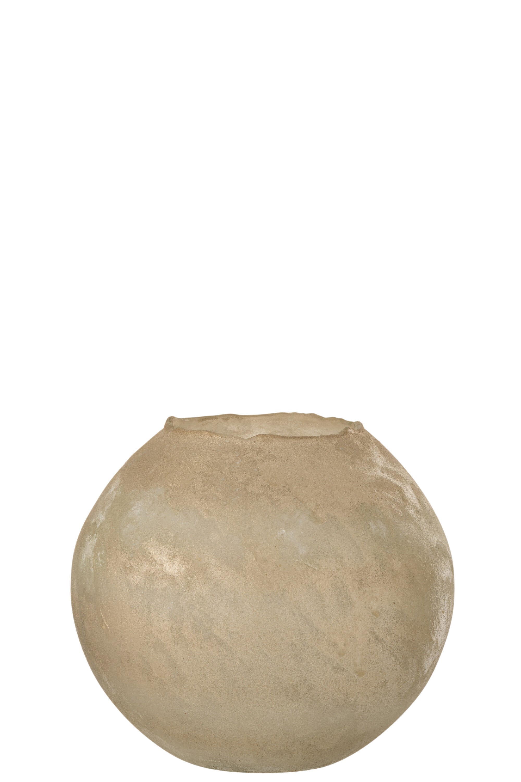 J-Line vaas Soda Rond - glas - goud - large - Ø 25 cm