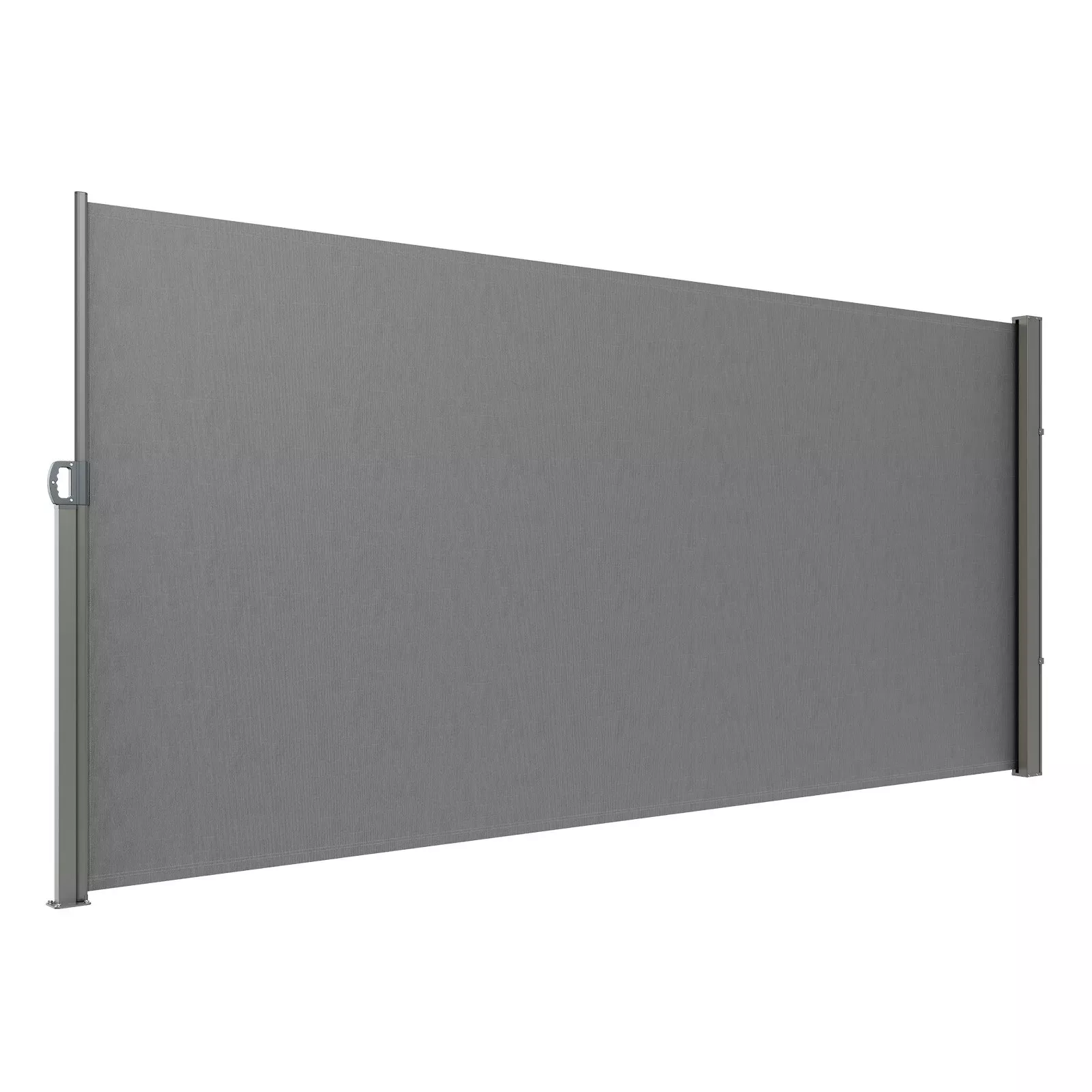 Markiza boczna parawan szara na taras roleta przeciwsłoneczna 180 x 350 cm