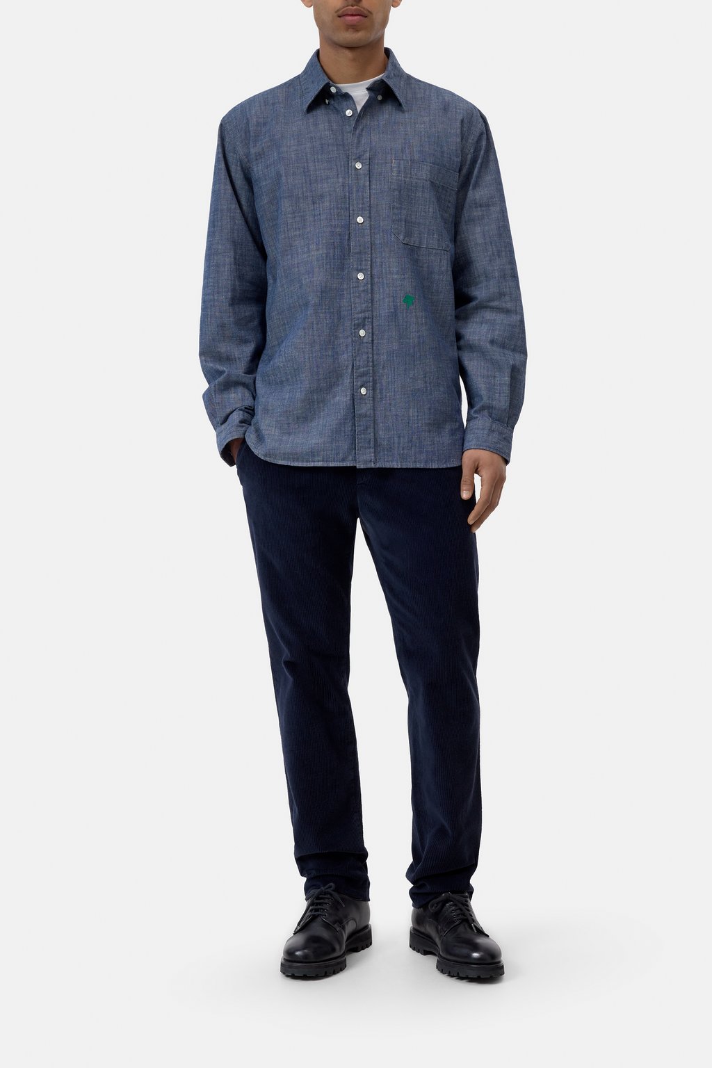 Hemd aus Baumwoll-Chambray