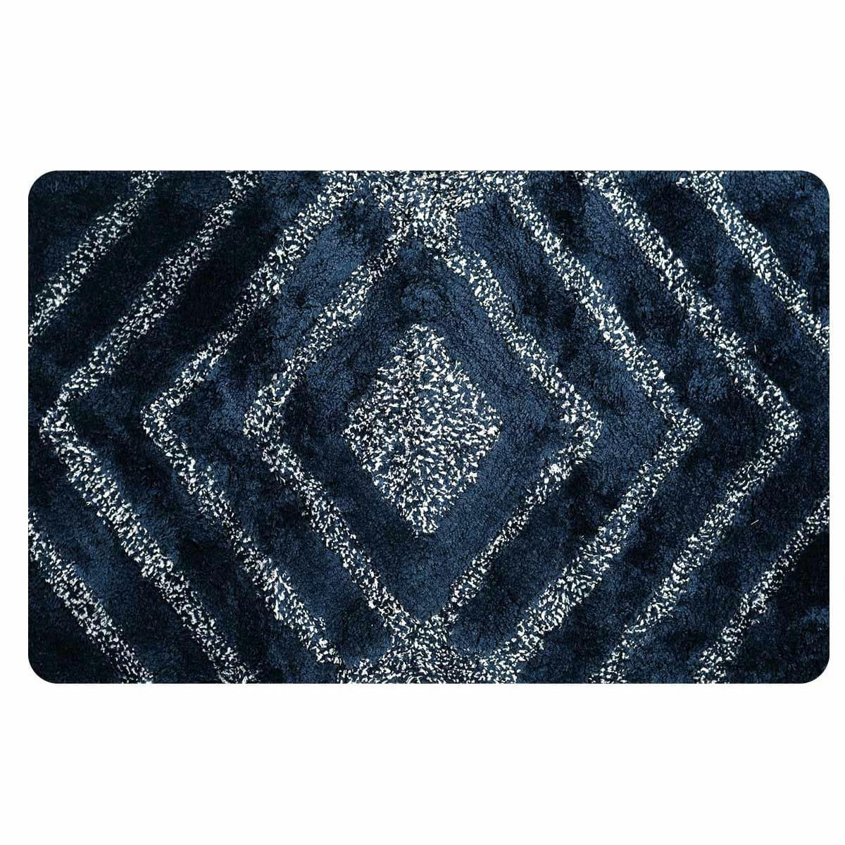 SAGO - Tapis de bain et descente de lit  indigo 60x100 cm