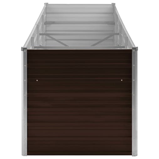 NNEVL Garden Raised Bed Brown 320x80x77 cm Galvanised Steel