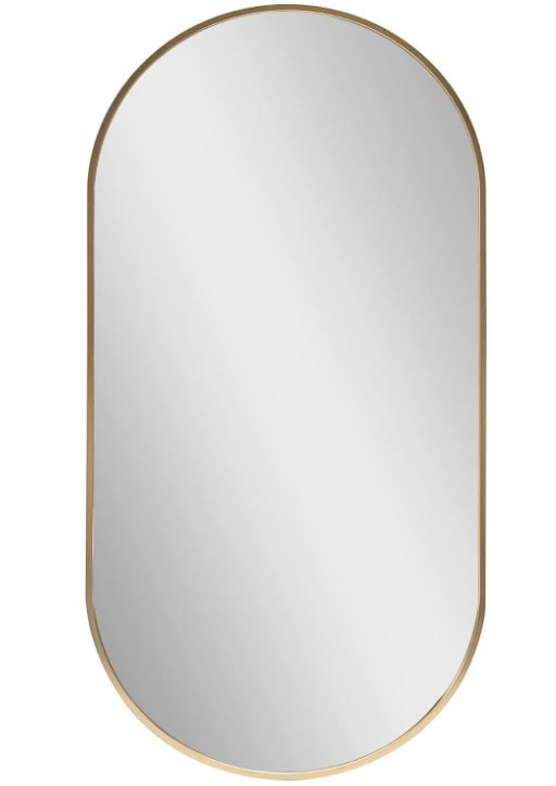 Lustro Elipsa 75x40cm złote GX