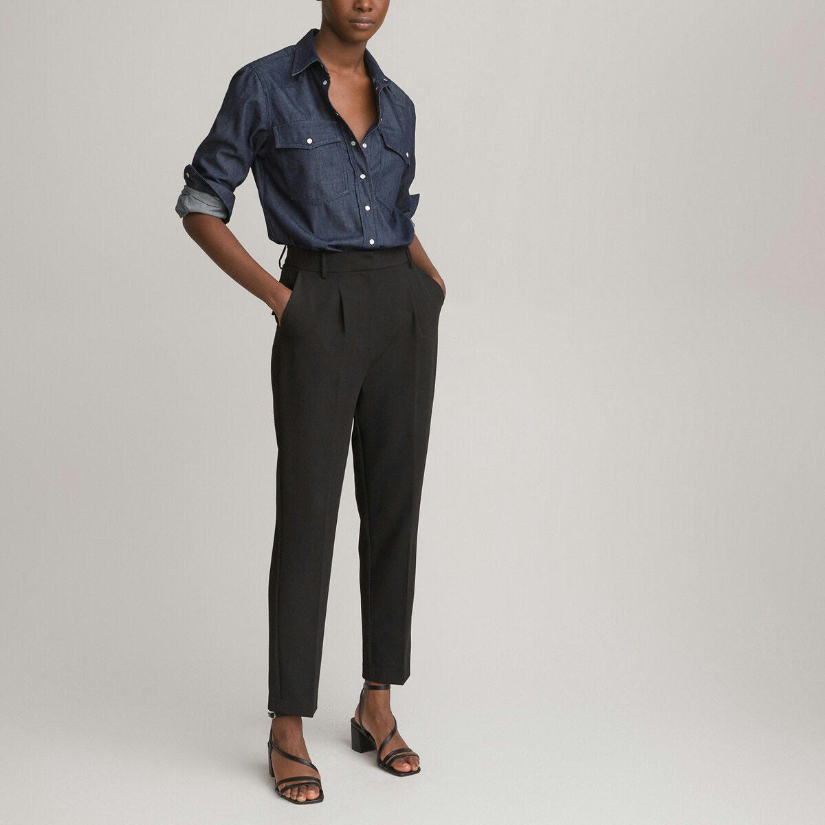 Chemise, manches longues en denim