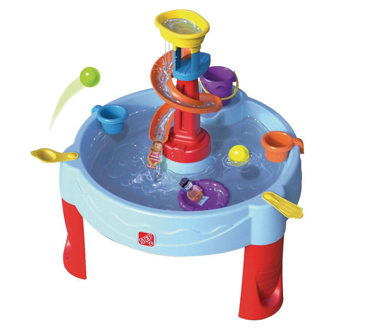 Step2 Outdoor Portable Spiral Slide Water Table, Kids Ages 2+