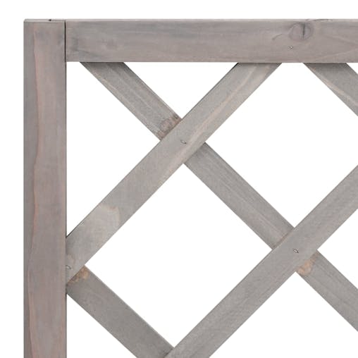 NNEVL Garden Trellis Planter Grey 70x30x135 cm Solid Firwood
