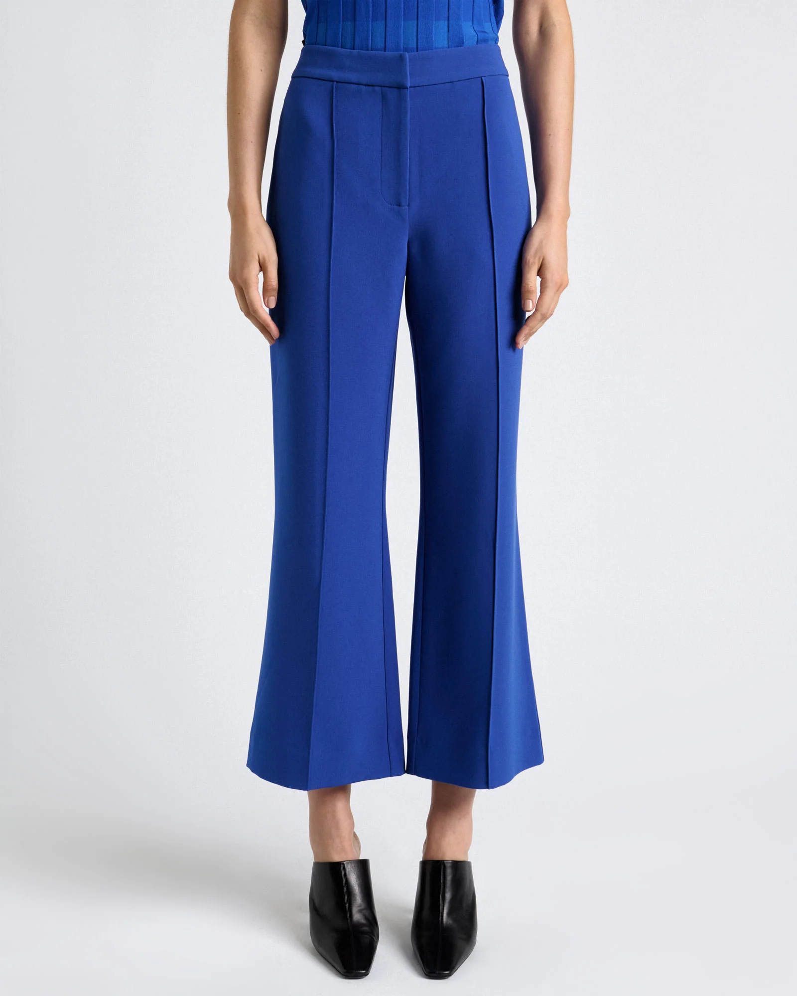 Cobalt Cropped Flared Leg Pant