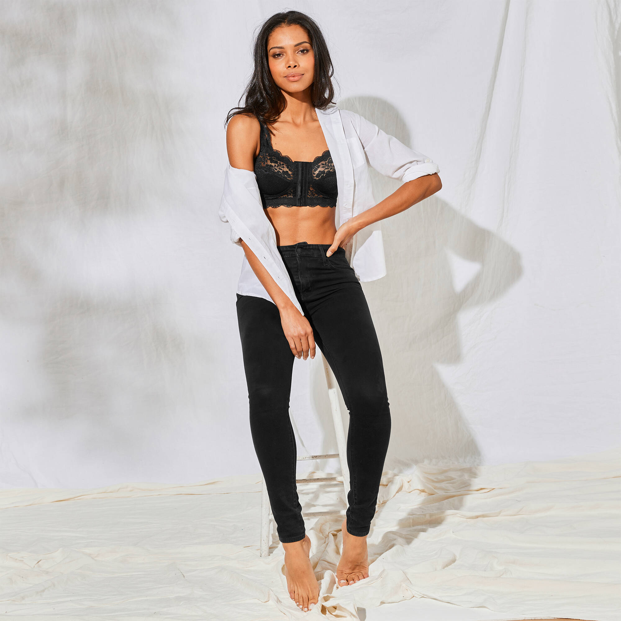 Soutien-gorge agrafage devant - sans armatures