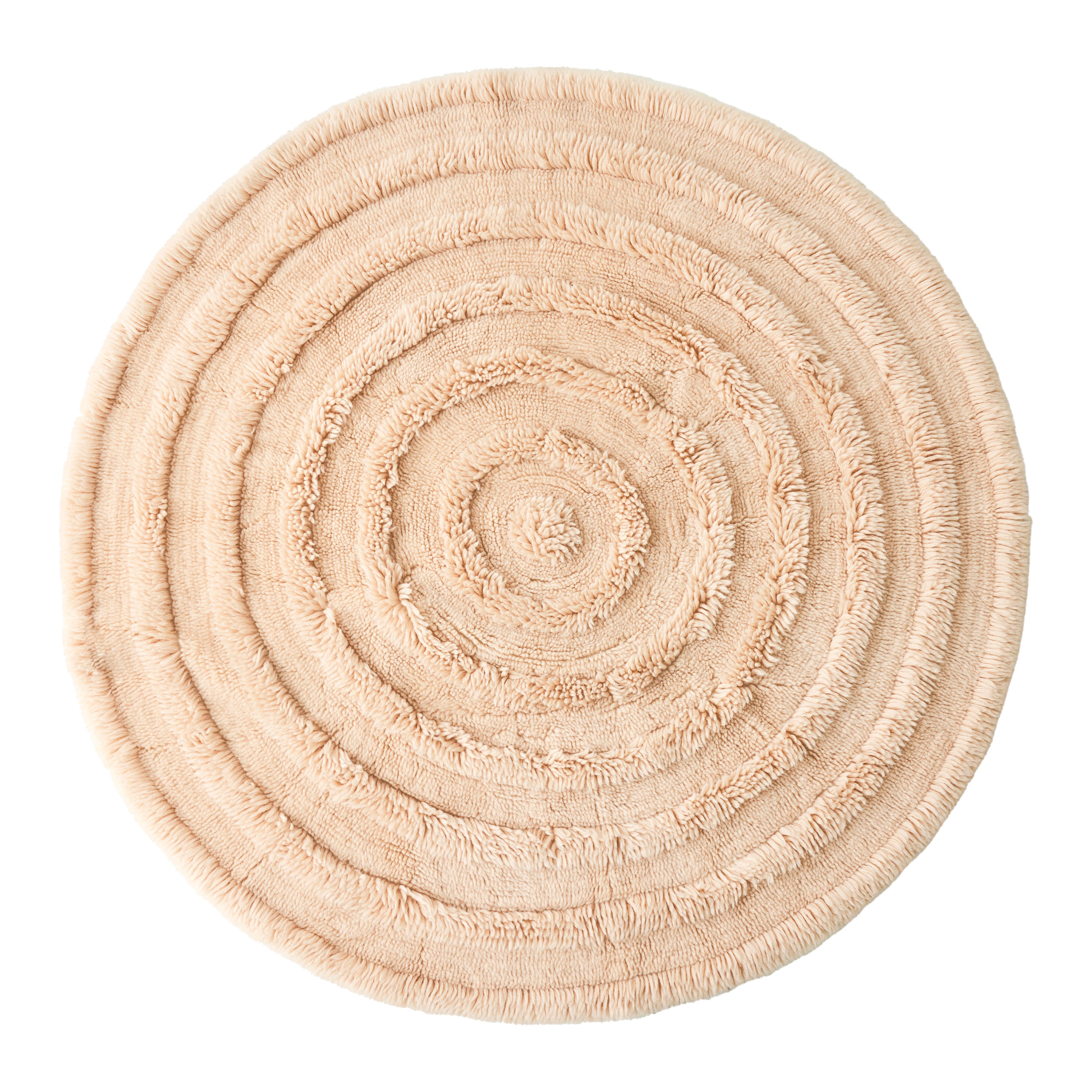 HKliving Round Woolen Vloerkleed Ø 150 cm - Soft Pink