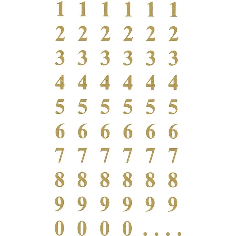 Sticker Letters gold