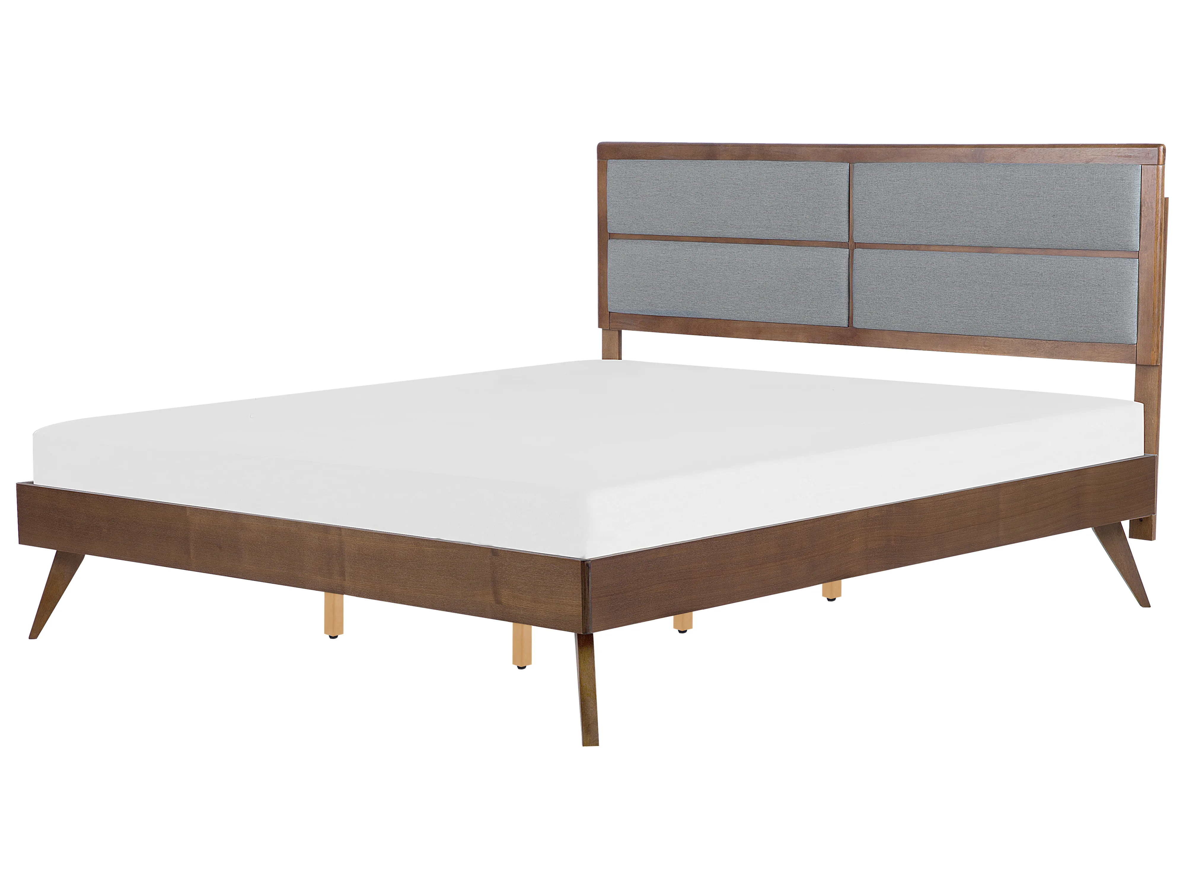 Bed POISSY 160 x 200 cm (EU King Size) Dark Ash Wood