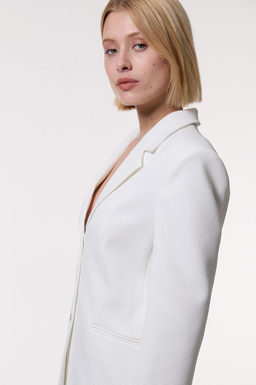 KarenMillen Tailored Textured Single Breasted Jacket
