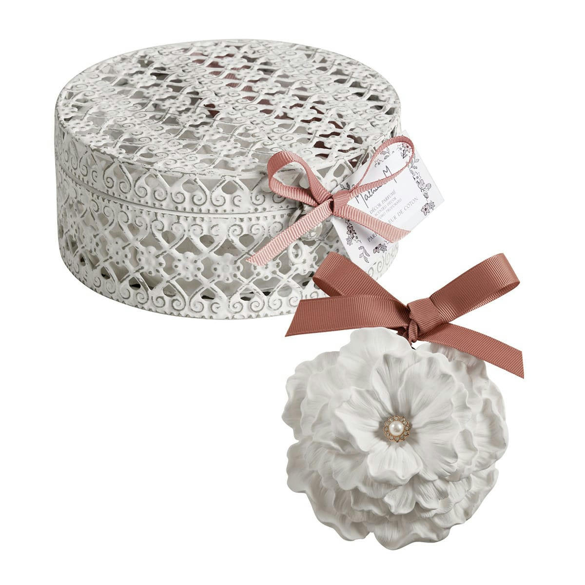 - Coffret Précieux décor parfumé - Fleur de Coton