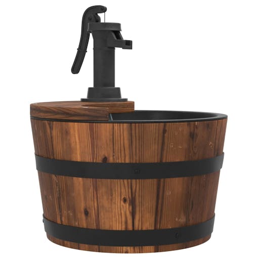 NNEVL Water Fountain with Pump 28x28x34.5 cm Solid Wood Fir