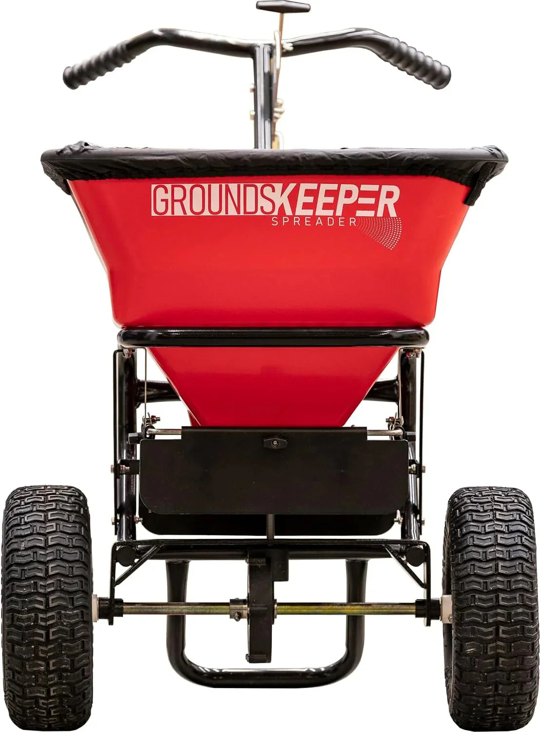Walk Behind Push Spreader, 100lb Capacity, For Salt, Ice  Snow Melt, Included Grate  Cover With Enclosed Gearbox for Protection.(Spreader)