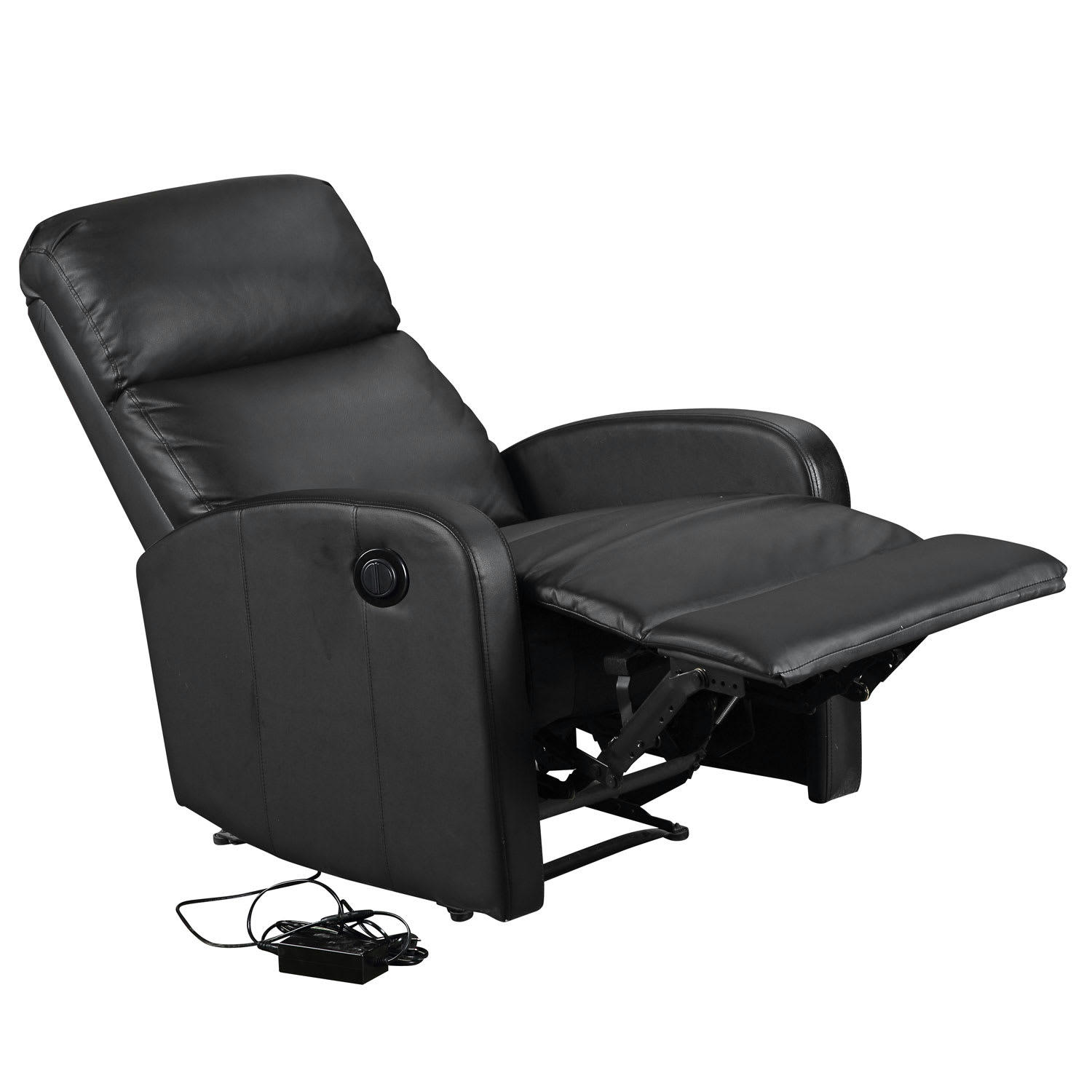 RELAX - Fauteuil électrique inclinable en simili noir