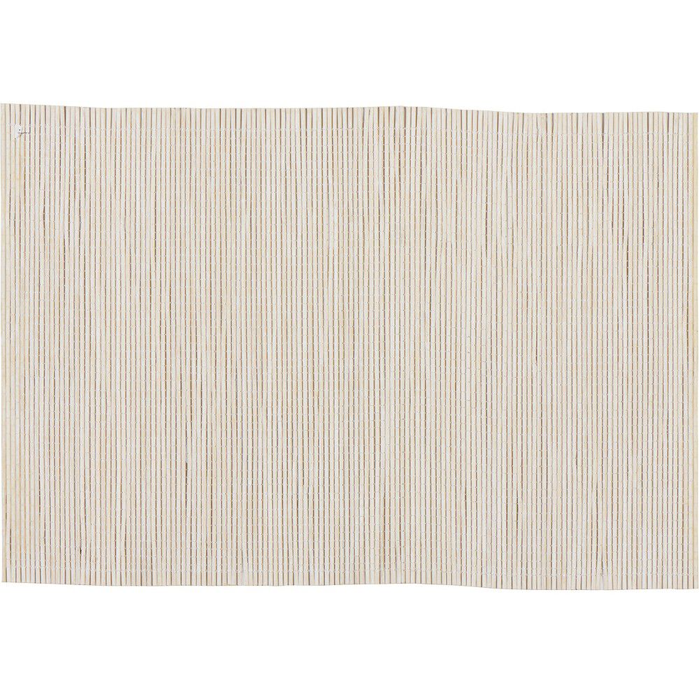 Set de table rectangulaire en bambou blanc