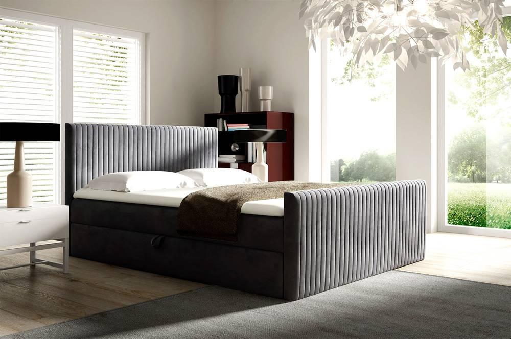 Boxspring Pinehill velvet 180 x 200 cm met opbergruimte