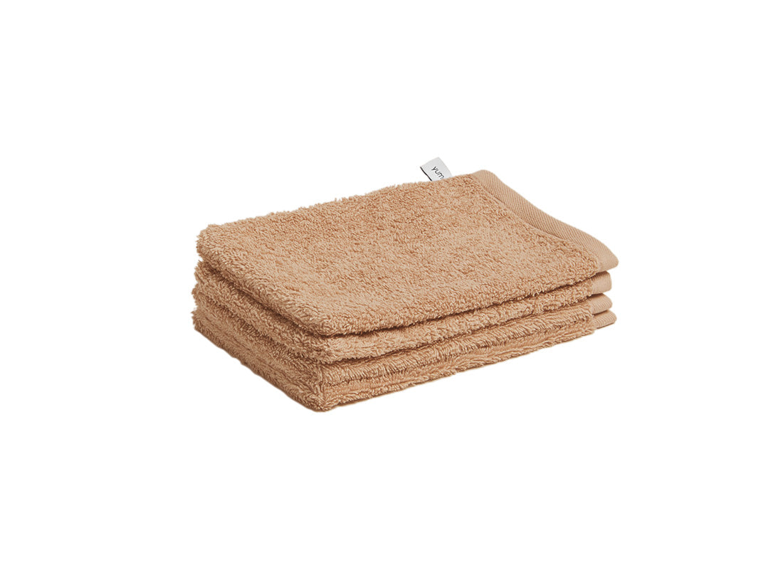 Yumeko washandjes Terry - honey - 15x22 - 4 st