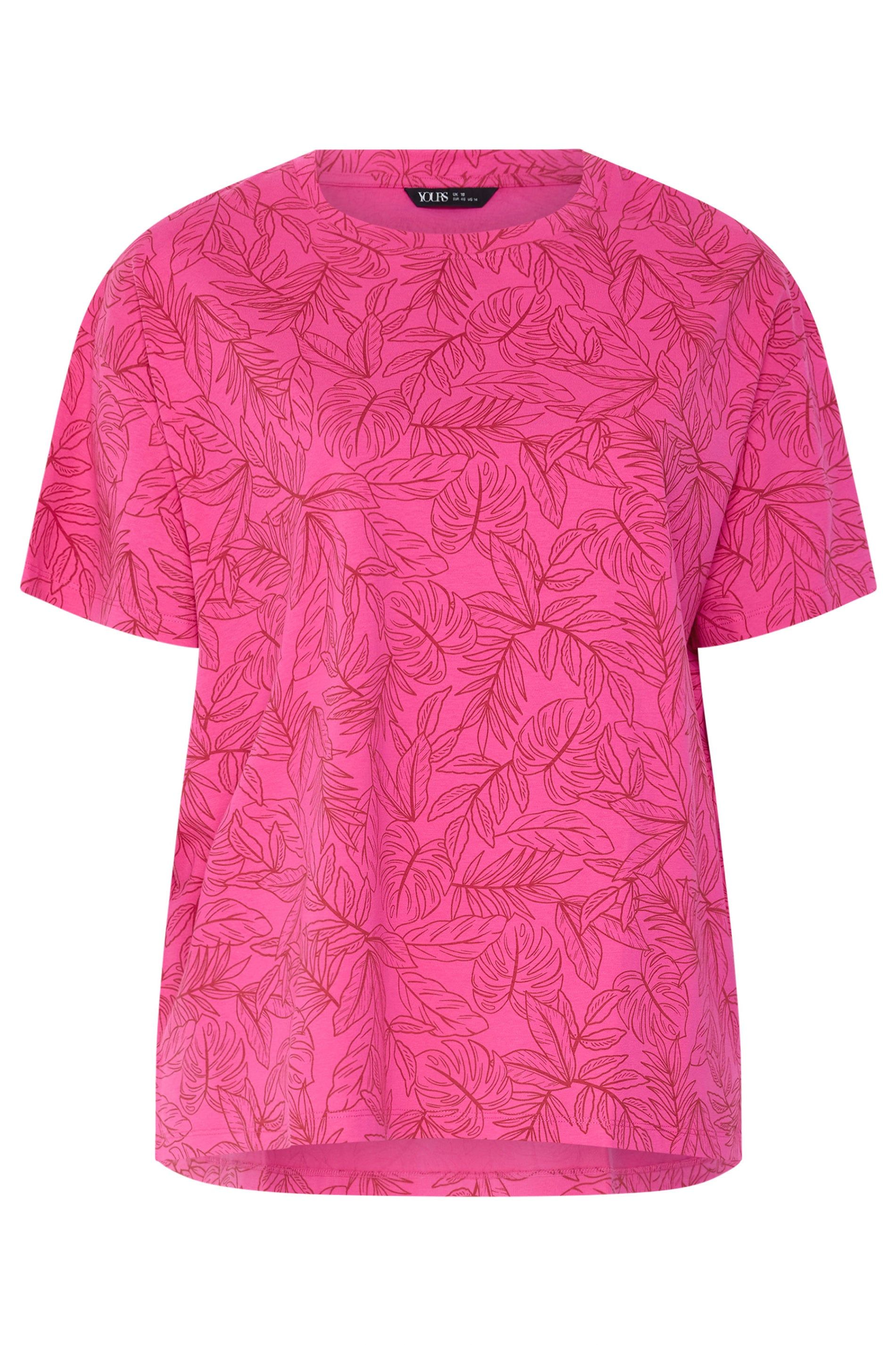 Yours Leaf Print Boxy T-Shirt