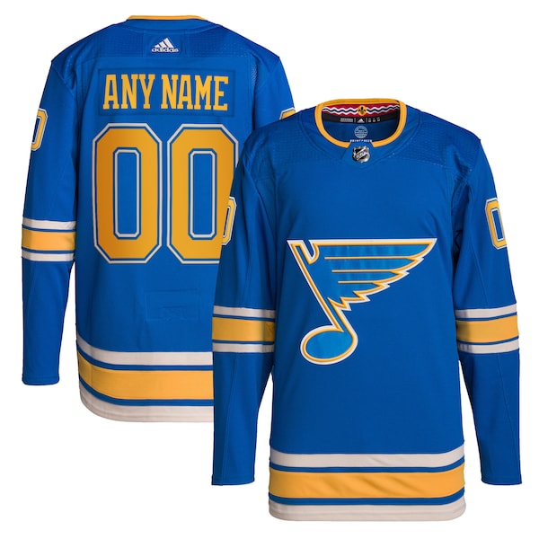 St. Louis Blues adidas  Alternate  Primegreen Authentic Custom Jersey - Blue