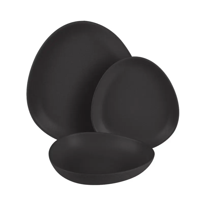 Geschirrset 18-teilig Matte Black Collection