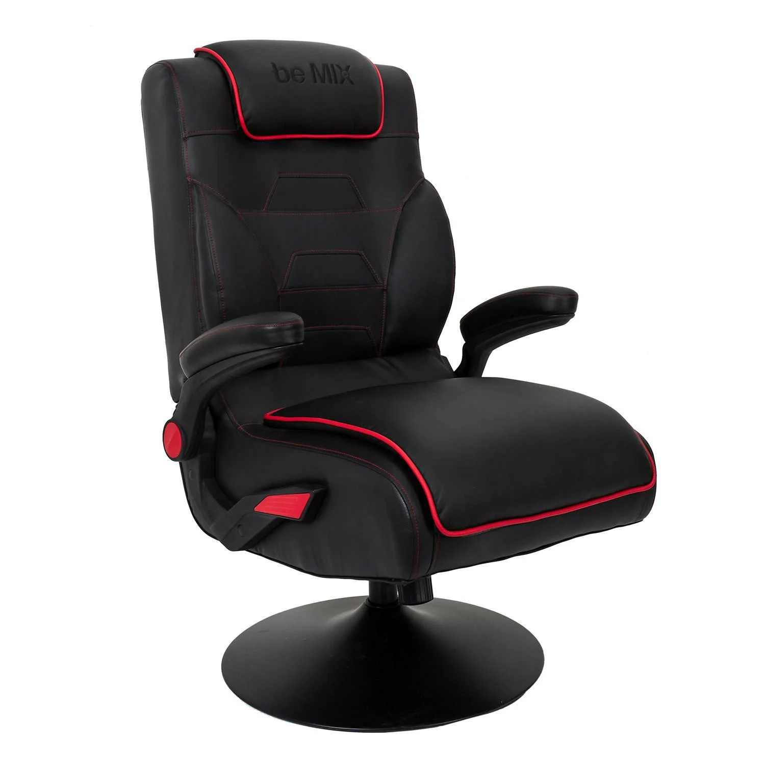 FOTEL GAMINGOWY Bemix eko-skóra czerń/czerwień ERGONOMICZNY