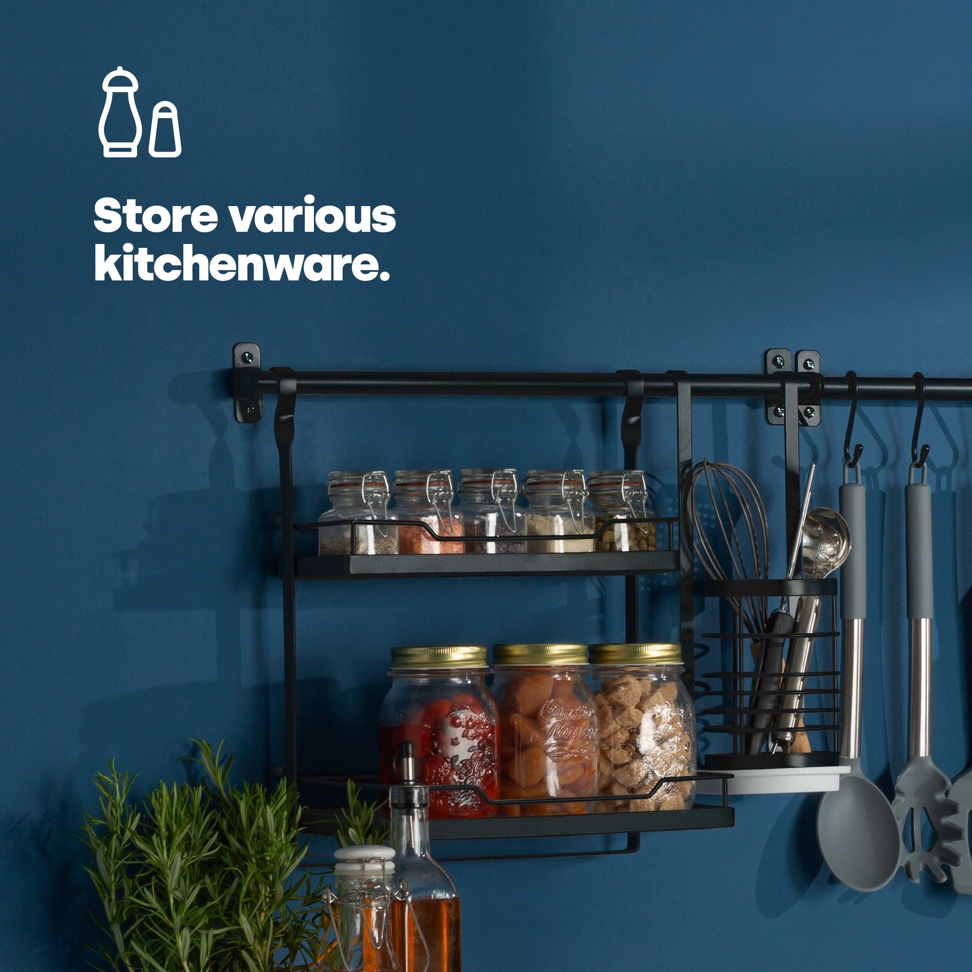LIVIVO 2-Tier Hanging Spice Rack