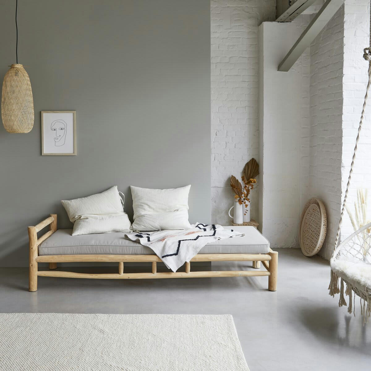 KALIF - Banquette en teck massif